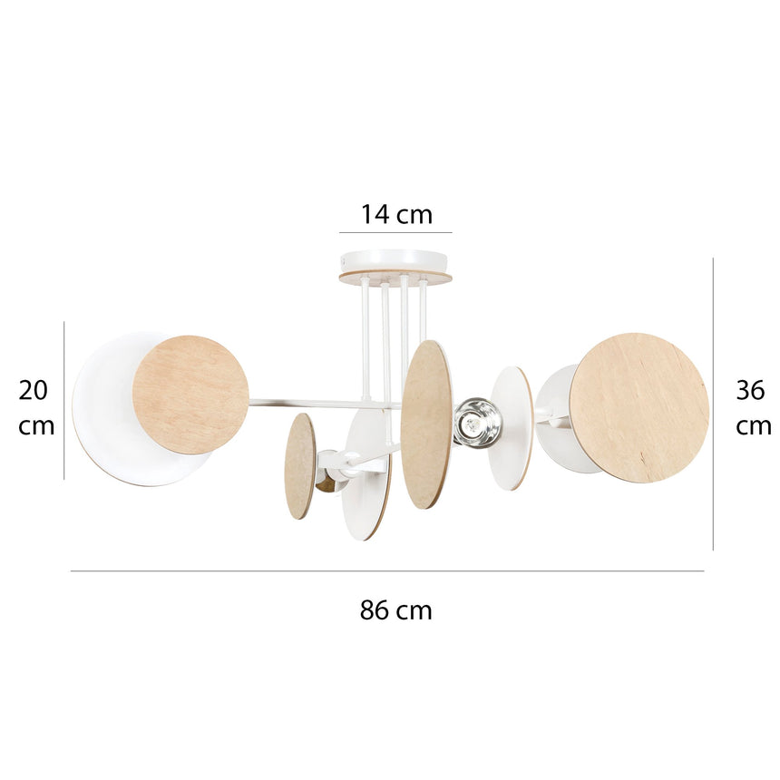 Zita 4 metal ceiling lamp
