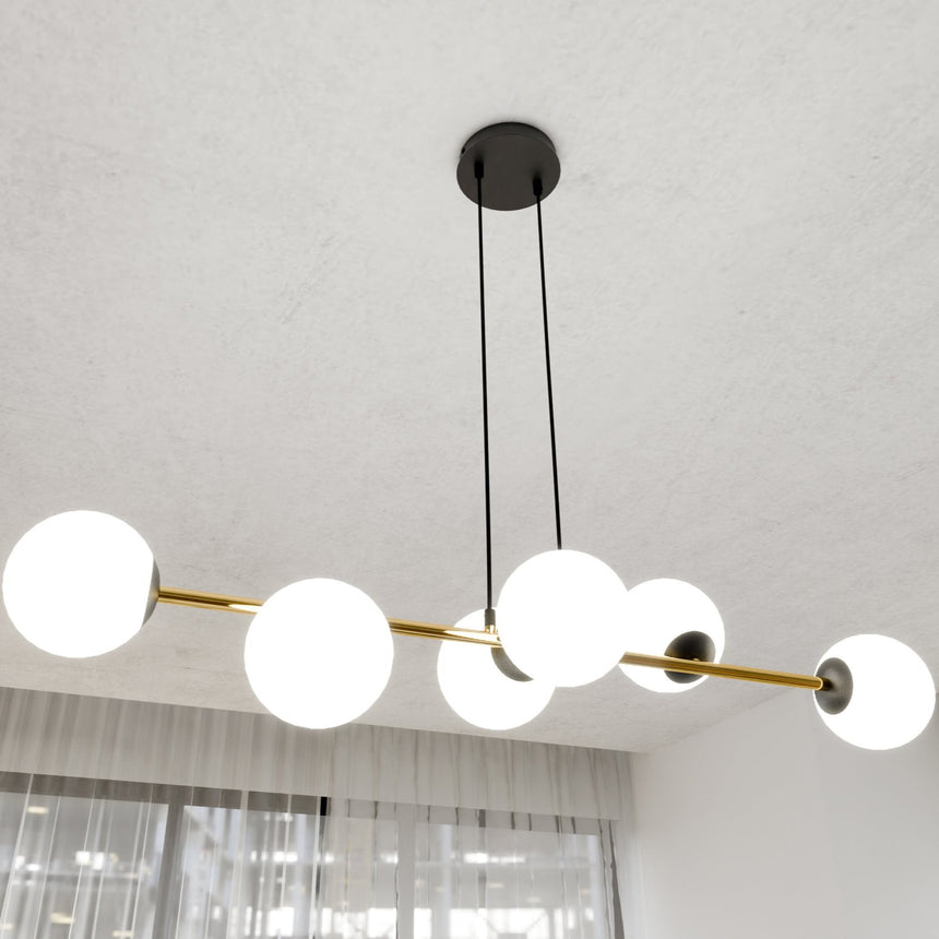 Gravity 6 BL Opal metal pendant lamp