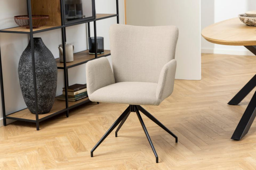 Laura fabric swivel chair