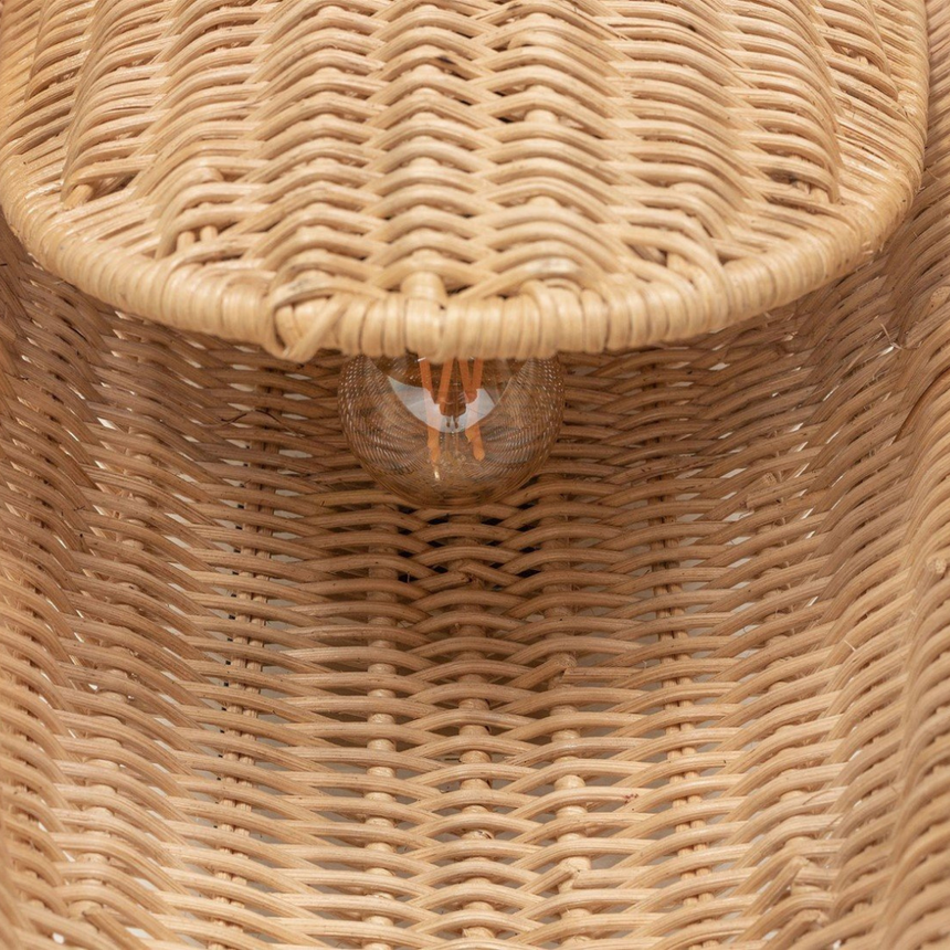 Shield rattan falilámpa