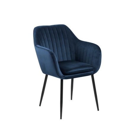 Emilia velvet chair with black legs