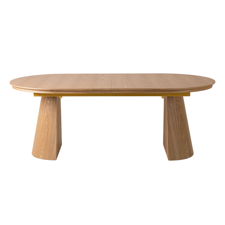 Mana extendable wooden dining table with natural legs