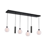 Lava 3-bulb dark gray glass pendant lamp