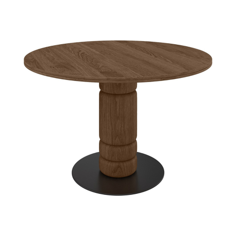 Beads wooden dining table Ø120