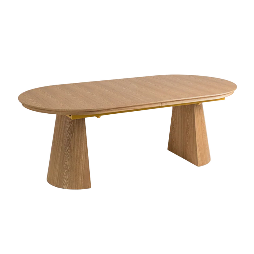 Mana extendable wooden dining table with natural legs