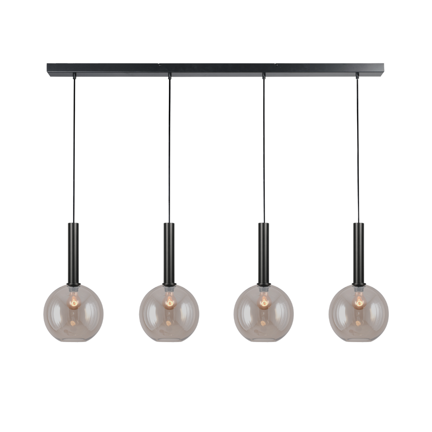 Bella2 4-bulb glass pendant lamp