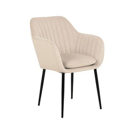 Emilia velvet chair with black legs