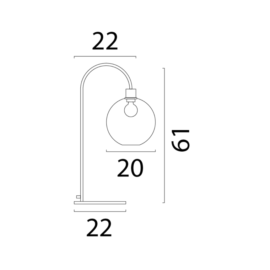 Lazise üveg asztali lámpa arany foglalattal 61