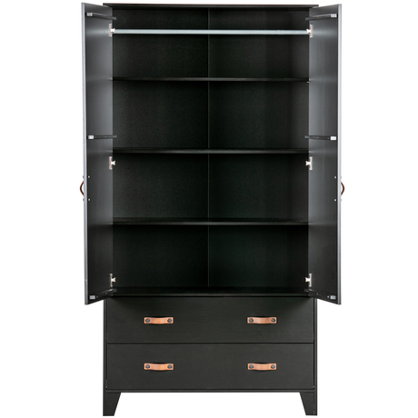 Dian 2-door 2-drawer wooden cabinet