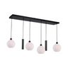 Lava 3-bulb dark gray glass pendant lamp