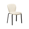 Glam bouclé chair with antique legs