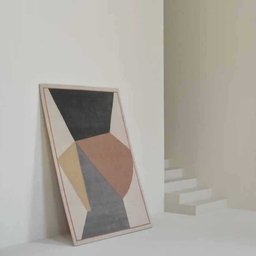 Muted Frontier wool rug