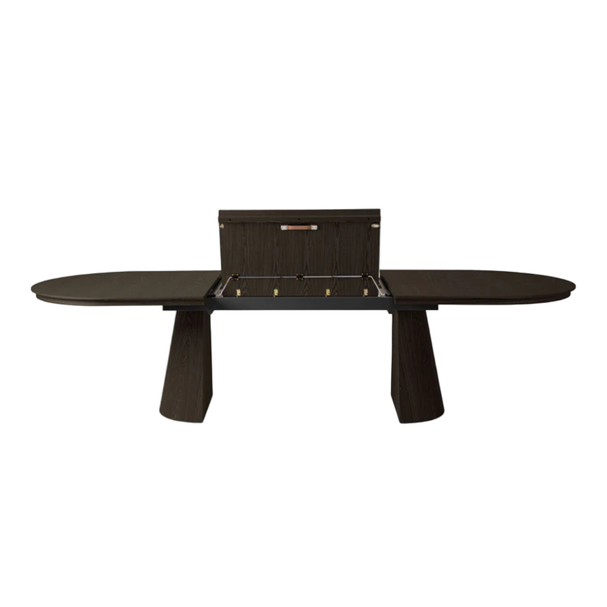 Mana extendable wooden dining table with natural legs