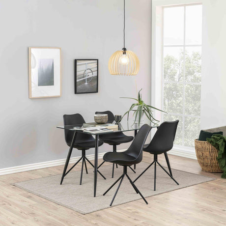 Wilma üveg étkezőasztal 140x80-3