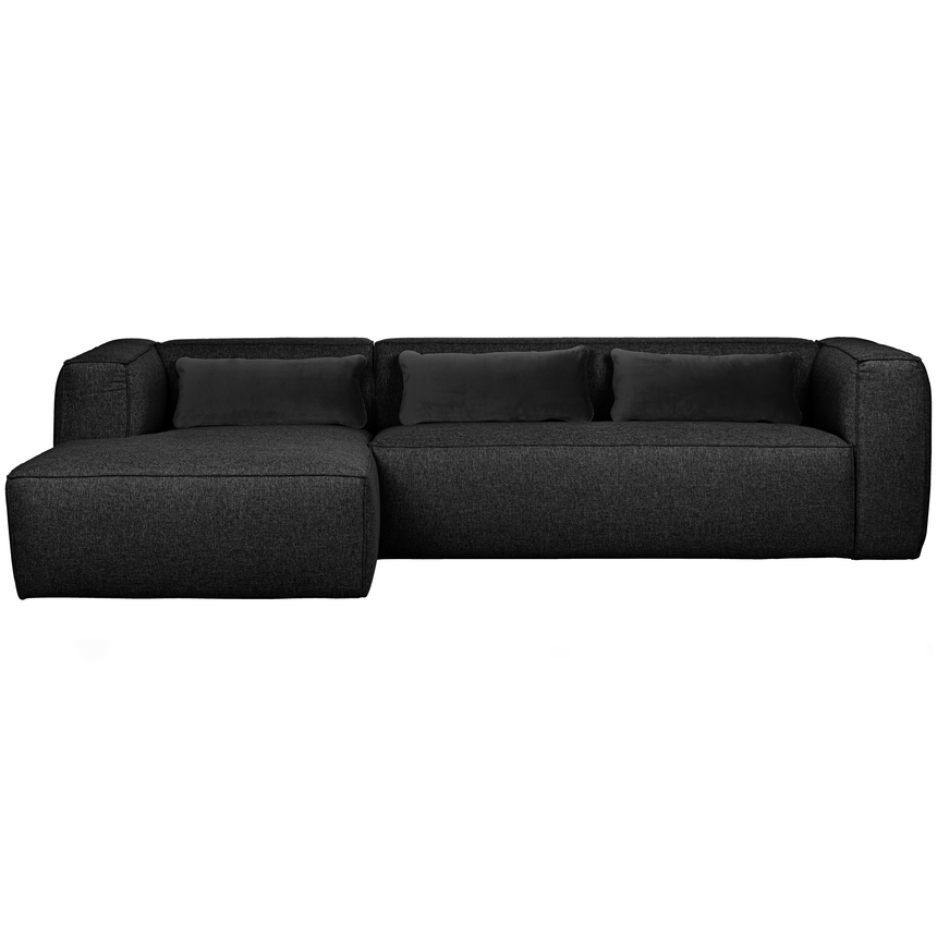 Bean szövet sarokkanapé bal ottomános, hátpárnával