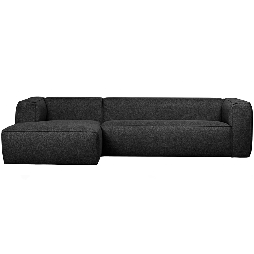 Bean szövet sarokkanapé bal ottomános, hátpárnával