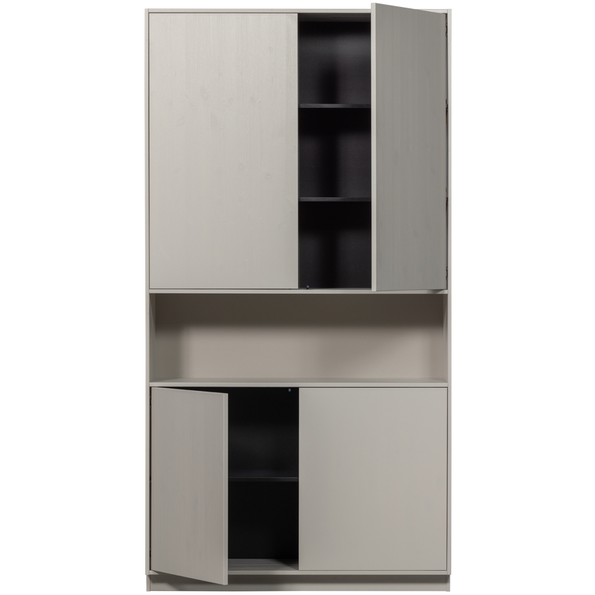 Finca 4-door wooden cabinet