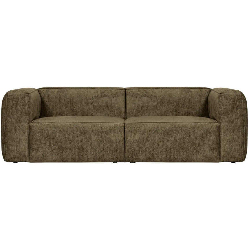 Bean 3.5-seater structured velvet sofa