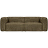 Bean 3.5-seater structured velvet sofa