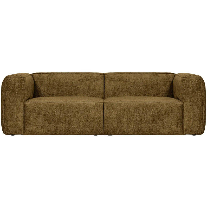 Bean 3.5-seater structured velvet sofa