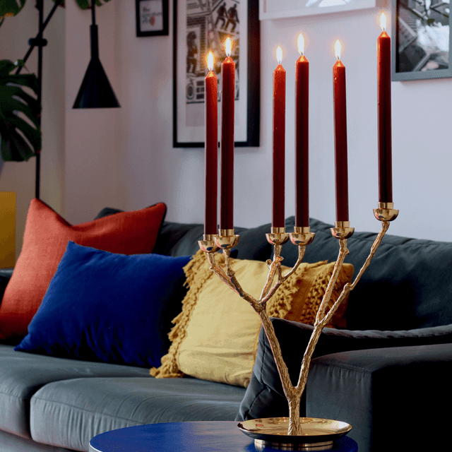 Twiggy metal candle holder 35cm