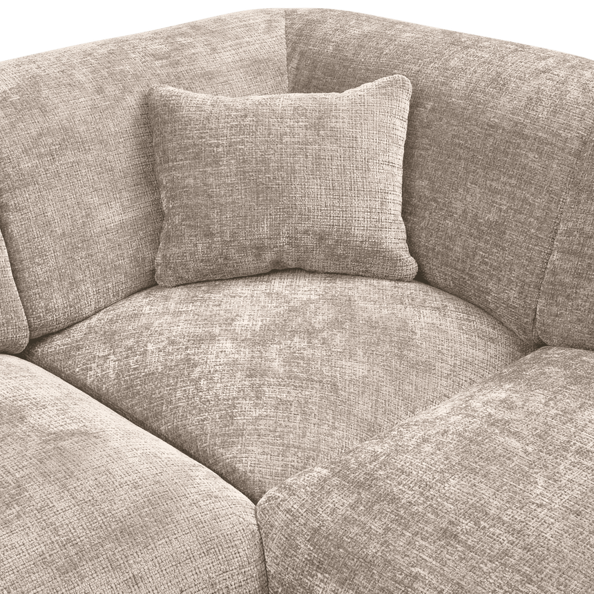 Cloud U-shaped chenille sofa right-hand