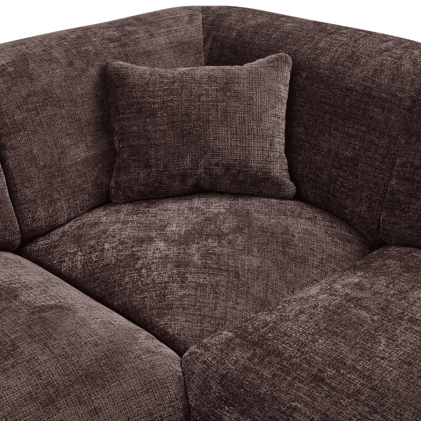 Cloud U-shaped chenille sofa right-hand