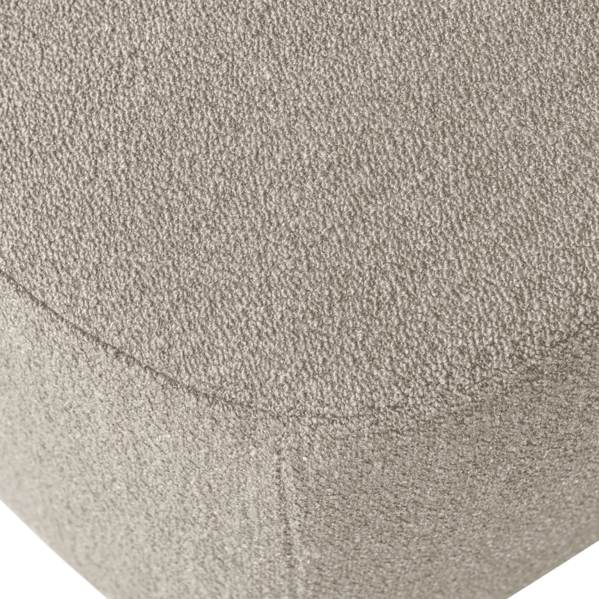 Coffee leather pouf