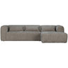 Bean melange sofa right ottoman