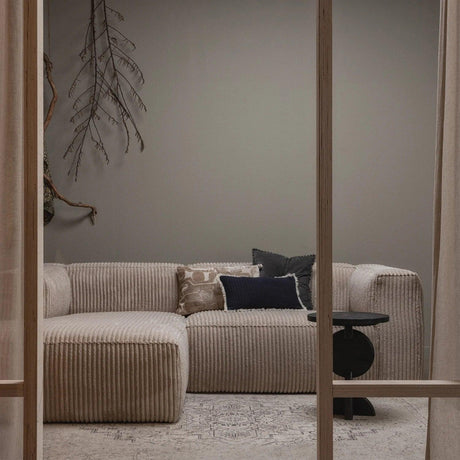 Bean left-hand corduroy corner sofa
