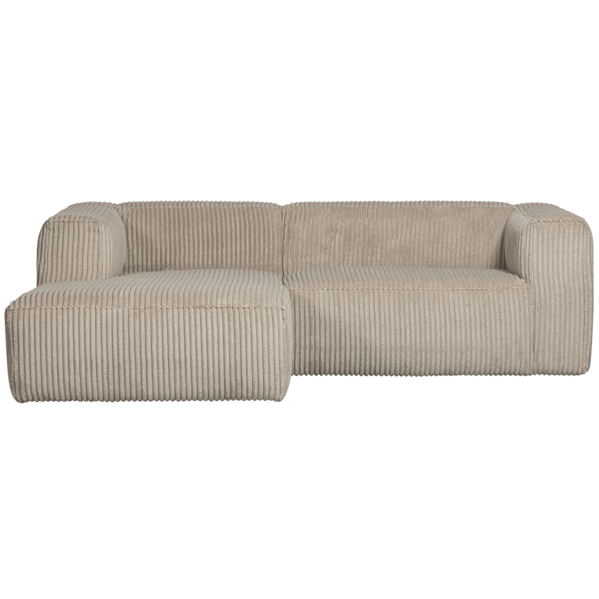Bean left-hand corduroy corner sofa
