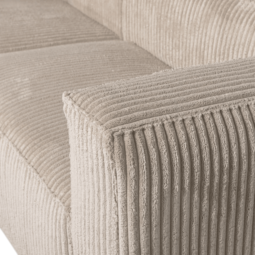 Bean left-hand corduroy corner sofa