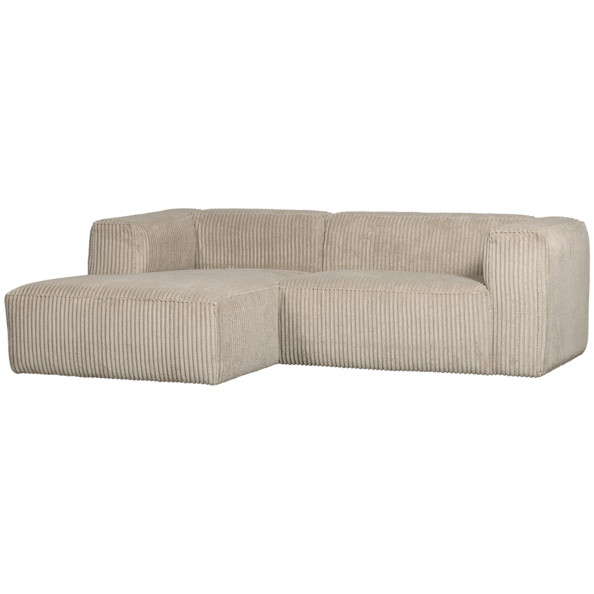Bean left-hand corduroy corner sofa