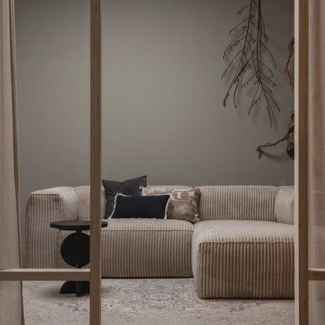 Bean right-hand corduroy corner sofa