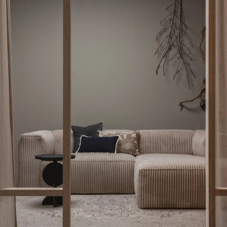 Bean right-hand corduroy corner sofa