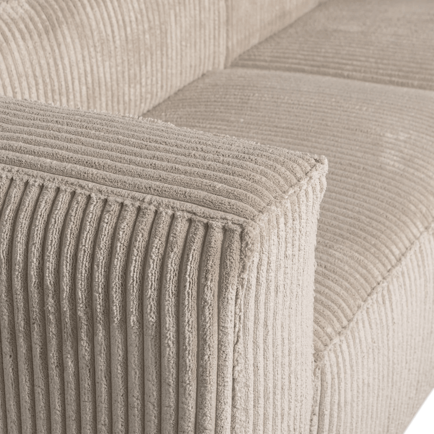 Bean right-hand corduroy corner sofa