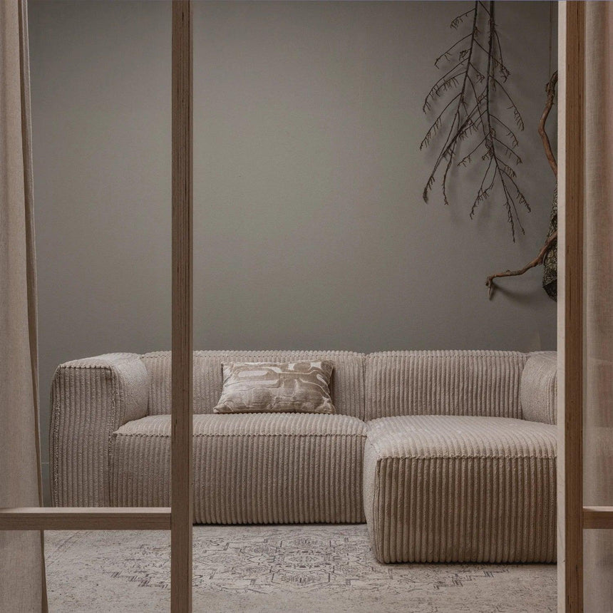 Bean right-hand corduroy corner sofa