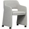 Lyric fabric rolling chair