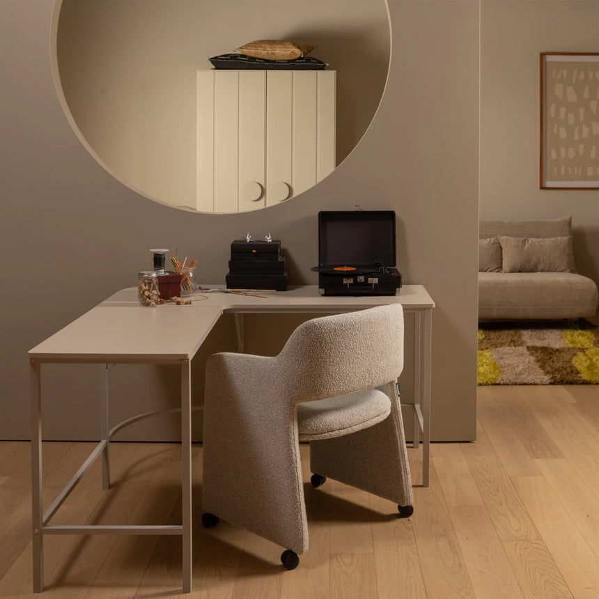 Lyric fabric rolling chair