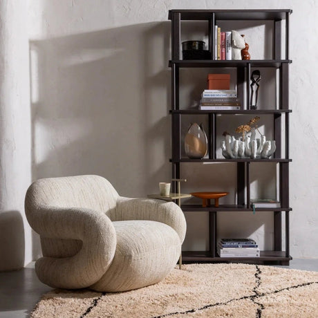 Folke chenille armchair
