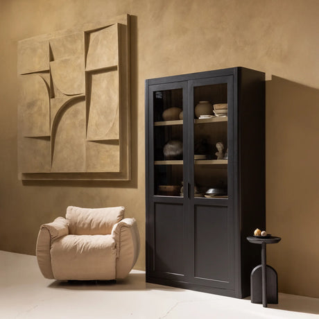 Gunnar wooden glass cabinet