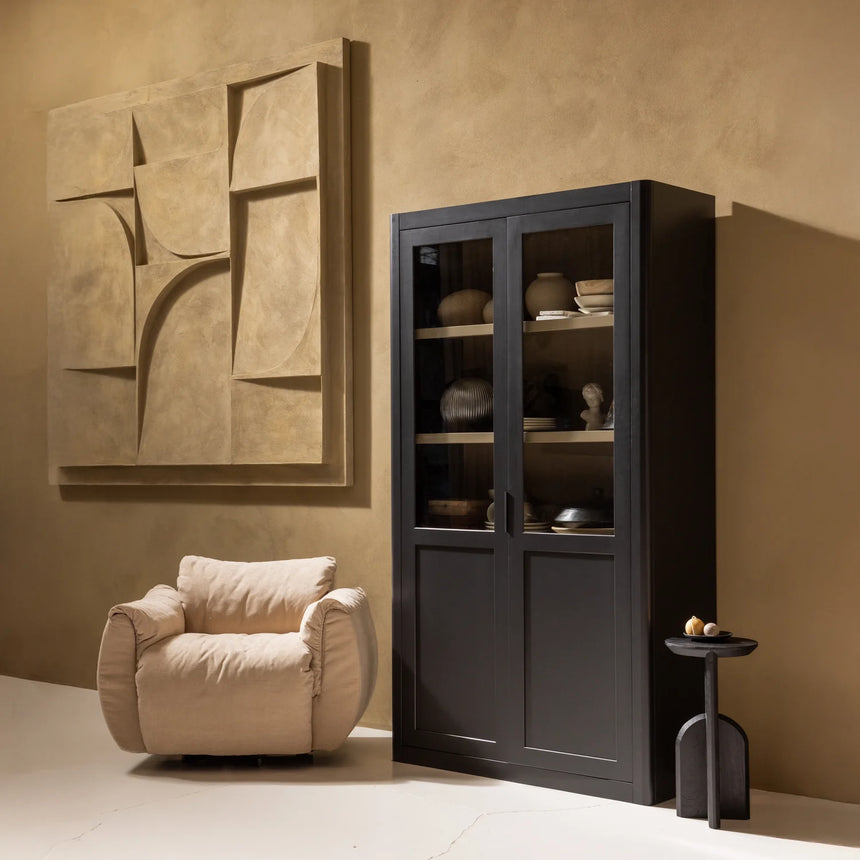 Gunnar wooden glass cabinet
