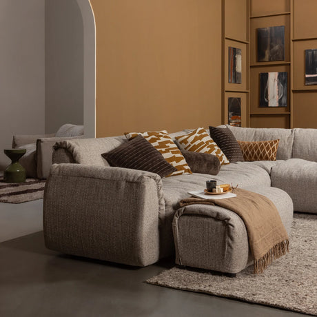 Baggy woven chenille pouf