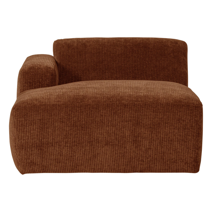 Mojo Base Chaise Longue Elem Bal Bordázott Rozsdabarna