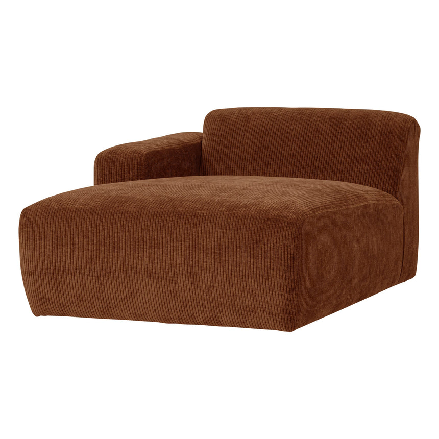 Mojo Base Chaise Longue Elem Bal Bordázott Rozsdabarna