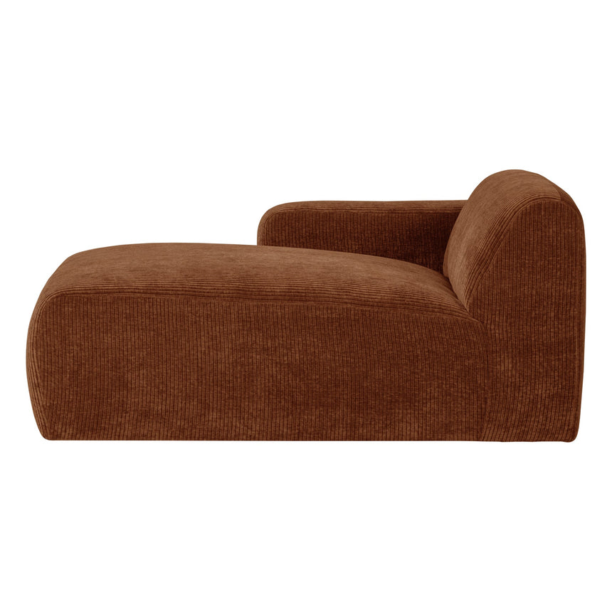 Mojo Base Chaise Longue Elem Bal Bordázott Rozsdabarna