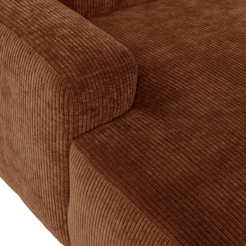 Mojo Base Chaise Longue Elem Bal Bordázott Rozsdabarna