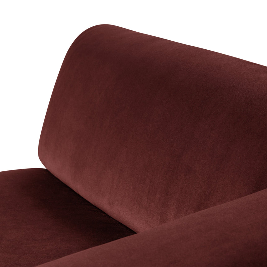 Mojo Base Chaise Longue elem, jobb, bársony, csokoládébarna