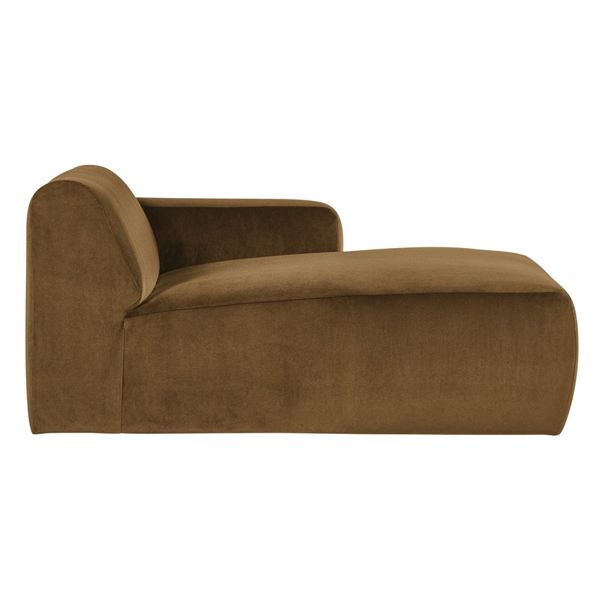 Mojo Base Chaise Longue Elem Jobb Bársony Sárga