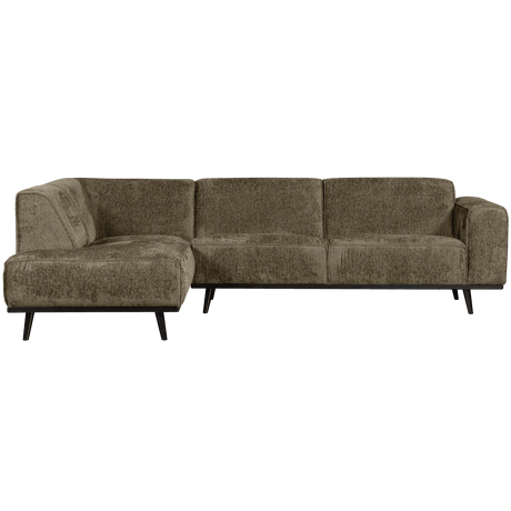 Statement left-hand velvet corner sofa